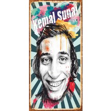 Hayat Poster Kemal Sunal Yeşilçam (10 cm x 20 Cm) Mini Retro Ahşap Poster
