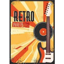 Hayat Poster Retro Müzikli Parti Retro Ahşap Poster