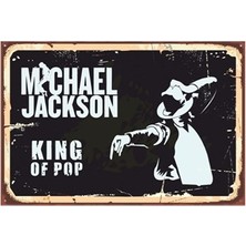 Hayat Poster Micheal Jackson Retro Vintage Ahşap Poster