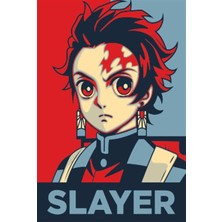 Hayat Poster Slayer Anime Retro Ahşap Poster 729
