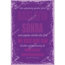 Hayat Poster Birden Göreceksiniz Ki Imkansızı Yapıyorsunuz Duvar Yazıları Retro Ahşap Poster