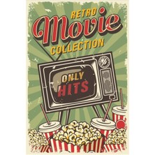 Hayat Poster Popcorn Sinema Retro Ahşap Poster