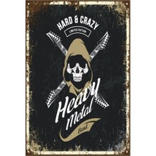 Hayat Poster Heavy Metal Retro Vintage Ahşap Poster