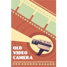 Hayat Poster Retro Kamera Retro Ahşap Poster