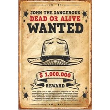 Hayat Poster Wanted Aranıyor Retro Vintage Ahşap Poster