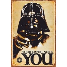 Hayat Poster Starwars Datvayder Retro Vintage Ahşap Poster