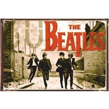Hayat Poster The Beatles Retro Vintage Ahşap Poster