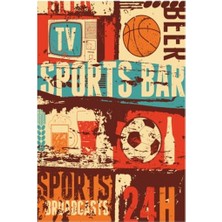 Hayat Poster Spor Bar Retro Vintage Ahşap Poster