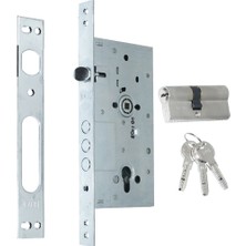 Kale Monoblok Çelik Kapı Kilidi 60MM - Krom (Sn Nikel Silindirli) 252 Rsn