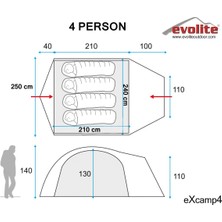 Evolite Excamp 4 Pro Çadır - 4 Mevsim