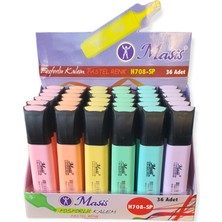 Masis Fosforlu Kalem Pastel Renkler 36'lı Paket