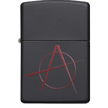 Zippo Anarchy Design Çakmak Premium Tasarım Rüzgar Geçirmez Hediye Seçeneği ile