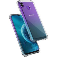 Kip GSM Samsung Galaxy A20 Şeffaf Kamera Korumalı Darbe Emici Telefon Kılıfı