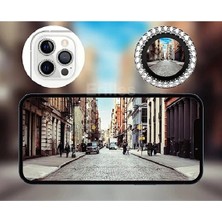 T-Ewax iPhone 13 Pro Max Taşlı Kamera Camı (Lens Koruyucu) Cam