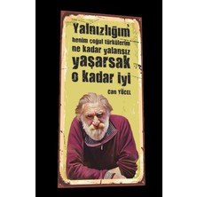 Hayat Poster Can Yücel Mini Retro Ahşap Poster