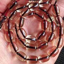 Vip Kehribar Koleksiyonluk Ebu Sırr Imzalı Su Bagası Tesbih 9X12 mm Katalin Kanayan Baga Tespih Necef Baga