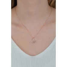 Essare 925 Ayar Gümüş Baget Taşlı Ördek Model Kolye