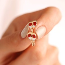 Sembol Gold Altın Çocuk Küpesi Ayak İzi Mineli
