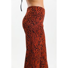 AS Anita Store Zebra Desenli Wide Leg Bol Paça Pantolon