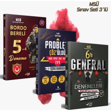 Liyakat Yayınları Msü Full Sınav Seti 3’lü -Bordo Bereli 5+4 Deneme-Problem Çözüldü-General 6’lı Deneme