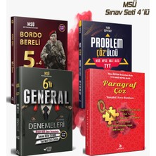 Liyakat Yayınları Msü Sınav Seti 4’lü-Bordo Bereli Deneme-Problem Çözüldü-Paragraf Çöz-General 6’lı Deneme