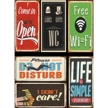 Hayat Poster 6lı Retro Ahşap Poster Seti-3