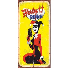 Hayat Poster Harley Quinn (10 cm x 20 Cm) Mini Retro Ahşap Poster
