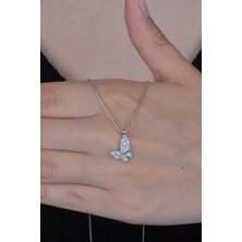 Essare 925 Ayar Gümüş Minimal Kelebek Model Kadın Kolye