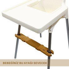 K&g Foot Rest Ikea Antilop Mama Sandalyesine Uyumlu Yeni Model Ayak Desteği - Ayak Dayama Yeri - Ahşap Ayaklık