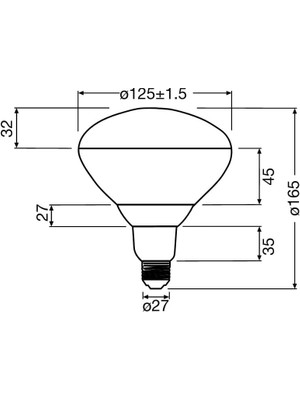 Osram Infrared Ampül 250W BR40 E27 Red 1200K