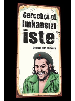 Hayat Poster Ernesto Che Guevara Mini Retro Ahşap Poster