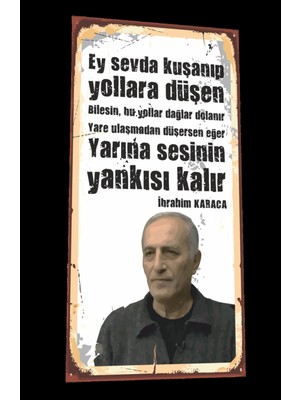 Hayat Poster Ibrahim Karaca Mini Retro Ahşap Poster