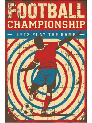 Hayat Poster Futbol Sampiyonası Retro Vintage Ahşap Poster