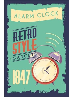 Hayat Poster Retro Çalar Saat Retro Ahşap Poster