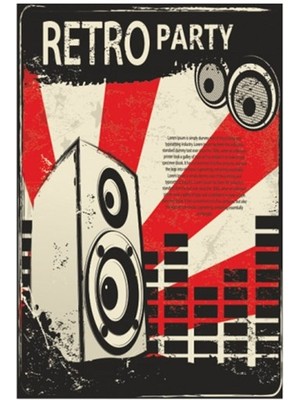 Hayat Poster Retro Parti Retro Vintage Ahşap Poster