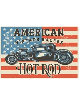 Hayat Poster Amerikan Vintage Yarış Retro Vintage Ahşap Poster