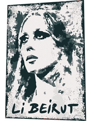 Hayat Poster Feyruz Li Beyrut Retro Vintage Ahşap Poster