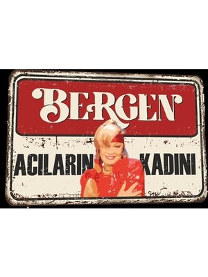 Hayat Poster Bergen Acıların Kadını-6 Plaka Tarz Arabeskin Kraliçeleri Serisi  Retro Vintage Ahşap Poster