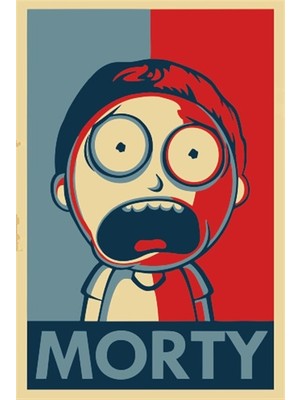 Hayat Poster Morty Anime Hope Tarz Retro Ahşap Poster