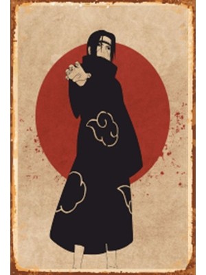 Hayat Poster Naruto Uchiha Itachi Anime Retro Ahşap Poster 755