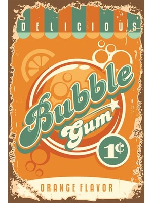 Hayat Poster Balonlu Portakal Suyu Mutfak Posterleri-1 Retro Ahşap Poster