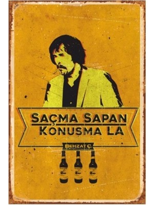 Hayat Poster Behzat Ç  Retro Vintage Ahşap Poster