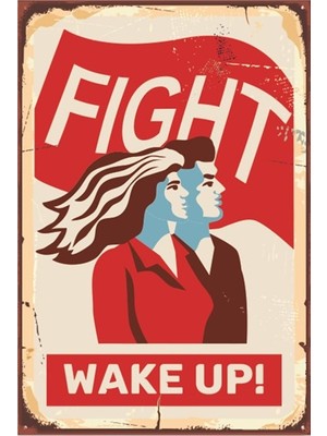 Hayat Poster Devrim Için Dövüş Retro Ahşap Poster