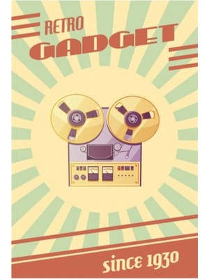 Hayat Poster Retro Gadget Retro Ahşap Poster