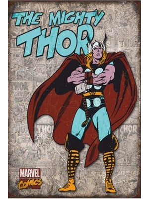 Hayat Poster Thor Marvel Retro Vintage Ahşap Poster