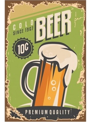 Hayat Poster Soğuk Biraretro Vintage Ahşap Poster