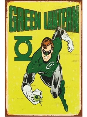 Hayat Poster Green Lantean Marvel Retro Vintage Ahşap Poster