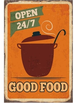 Hayat Poster Güzel Yemek Retro Vintage Ahşap Poster