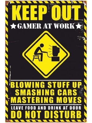 Hayat Poster Gamer Oyuncu Retro Vintage Ahşap Poster
