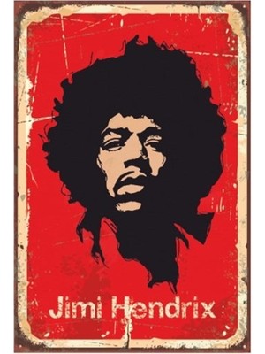 Hayat Poster Jimi Hendrix Retro Vintage Ahşap Poster
